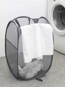 1/3pcs Solid Color Laundry Basket, Bathroom Storage Basket, Collapsible Laundry Basket - Multicolor - View 6