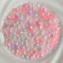 120pcs AB Coated Sakura Flower Acrylic Flower Pieces For DIY Bracelet Phone Charm Keychain Craft Supplies - Multicolor - View 23