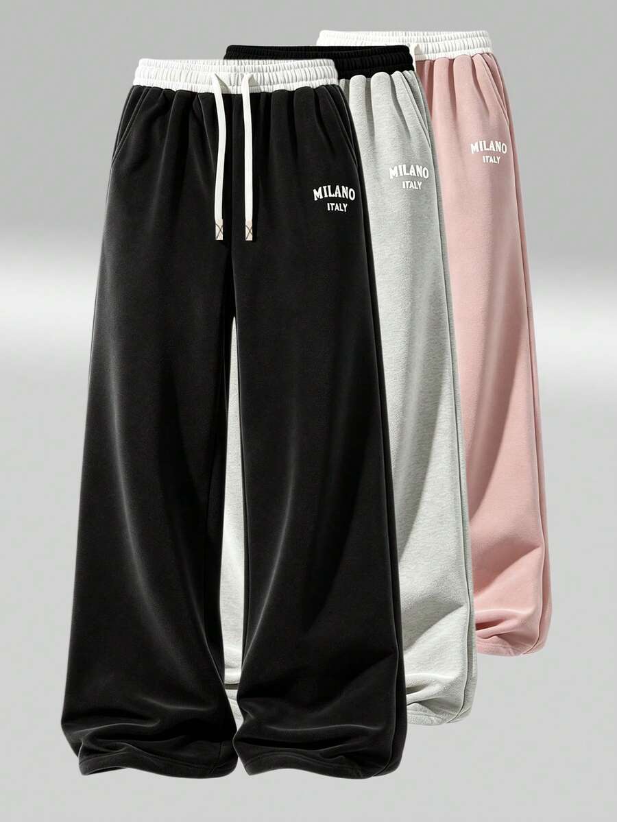 Women's Spring/Autumn Soft Comfortable Breathable Casual Street Style Running Fitness Straight Leg Sweatpants Joggers