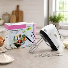 7-Speed Hand Mixer, Turbocharged Hand Mixer, Kitchen Mixer Includes 4 Mixing Beaters - Multicolor - View 10