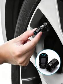 4Pcs Car Tire Valve Stem Caps With Logo, Universal Valve Core Covers For Electric Vehicles And Motorcycles, Multiple LOGO Options, Dust-Proof Protective Valve Caps - Multicolor - View 2