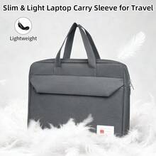DANYCASE 15.6 吋筆電保護套，附名片插槽，相容 Neo 13" A3404、Air 13.6 A2681 A3113、Air15 A2941 A3114，耐用手提公事包，附前拉鍊口袋 - 灰色-A - 查看 7