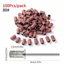 Nail Sanding Ring 80#/120#/150#/180#/240# Grit Sanding Sleeve, Suitable For Nail Drill Mandrel, Nail And Foot Care Grinding Accessory - Multicolor - View 16