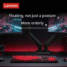 Dudukan Monitor Desktop Pneumatik Lenovo A520, Braket Artikulasi Gerak Penuh yang Dapat Diputar ke Berbagai Arah, Penyangga Layar Kokoh yang Kompatibel dengan VESA untuk Layar Besar di Rumah dan Kantor - View 3