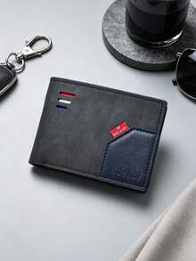 1pc Black Premium Men's Bifold Wallet, Durable Faux Leather Multi-Card Slot Wallet, Lightweight Versatile Short Wallet, ID Holder, Portable Coin Purse, Daily Commute, Business Office, Holiday Gift - Black - View 11