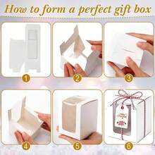 4 Sets Of Christmas And New Year Transparent Window Gift Boxes With Ropes And Hang Tags, Santa Claus, Christmas Tree Snowman Patterns, Christmas Party Decorations, New Year Gift Boxes, Suitable For Christmas, New Year, And Winter Parties - Multicolor - View 6