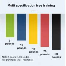 5pcs Yoga Resistance Bands With Tension Rings - Multi-Color Fitness Elastic Bands Suitable For Squats, Lifts, Stretching & Full-Body Workouts - Gym, Yoga Studio Essentials (Beginners & Advanced) - Multicolor - View 4