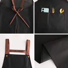 Customized Barber Apron, Customized Barber Cape, Personalized Barber Cape With Logo, Printable Barber Shop Logo Pattern And Text, Professional Durable Lightweight Breathable Neutral Home Salon Apron, Customized Barber Shop Home Salon Customer Cape With Customized Text And Logo, Durable And Easy To Clean, Suitable For Thanksgiving, Christmas Gifts, BBQ, Home Kitchen, Commuting, Customized Work Apron - Multicolor - View 5