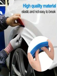 1/2pcs Felt Edge Squeegee Car Window Film Application Tool, Vinyl Film Application Tool Set, Car Window Film Application Tool Kit, Car Straight Edge Squeegee Tool, Suitable For All Vinyl Films, Car Window Film - Multicolor - View 4