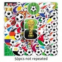 FIFA 50件組足球貼紙套組，可為足球迷裝備增添國家隊色彩，運動賽事主題貼紙，可用於裝飾汽車與電腦，可收藏球迷貼紙，適合節日派對裝飾 - 彩色 - 查看 7