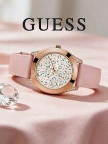 GUESS Women's Quartz Watch, Multi-Color Small Dial, Fashionable Store, Minimalist Vibrant Color Combination, Suitable For Daily Wear, Multi-Function Casual, Elegant And Cute Style, As A Gift, Suitable For Birthday Anniversary W1065L1 - Pink - View 4