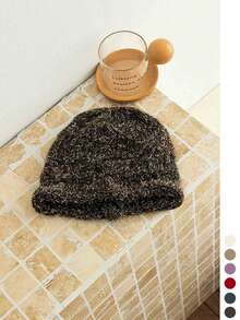 Hollow-Out Lace Knit Bucket Hat For Women Mori Style Fashion Yarn Hat New Autumn Winter Spring Summer Lightweight Breathable Large Head Circumference Face-Slimming Beanie - Mixed-color Hollow-out Brushed Finish - View 14