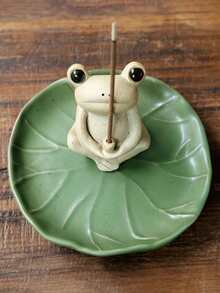Resin Frog Incense Holder, Meditation Aromatherapy Accessory, Desktop Decor, Suitable For Yoga, Spa, Bedroom, Living Room, Desktop Fragrance Home Interior Decoration Gift - Frog Incense Holder - View 8