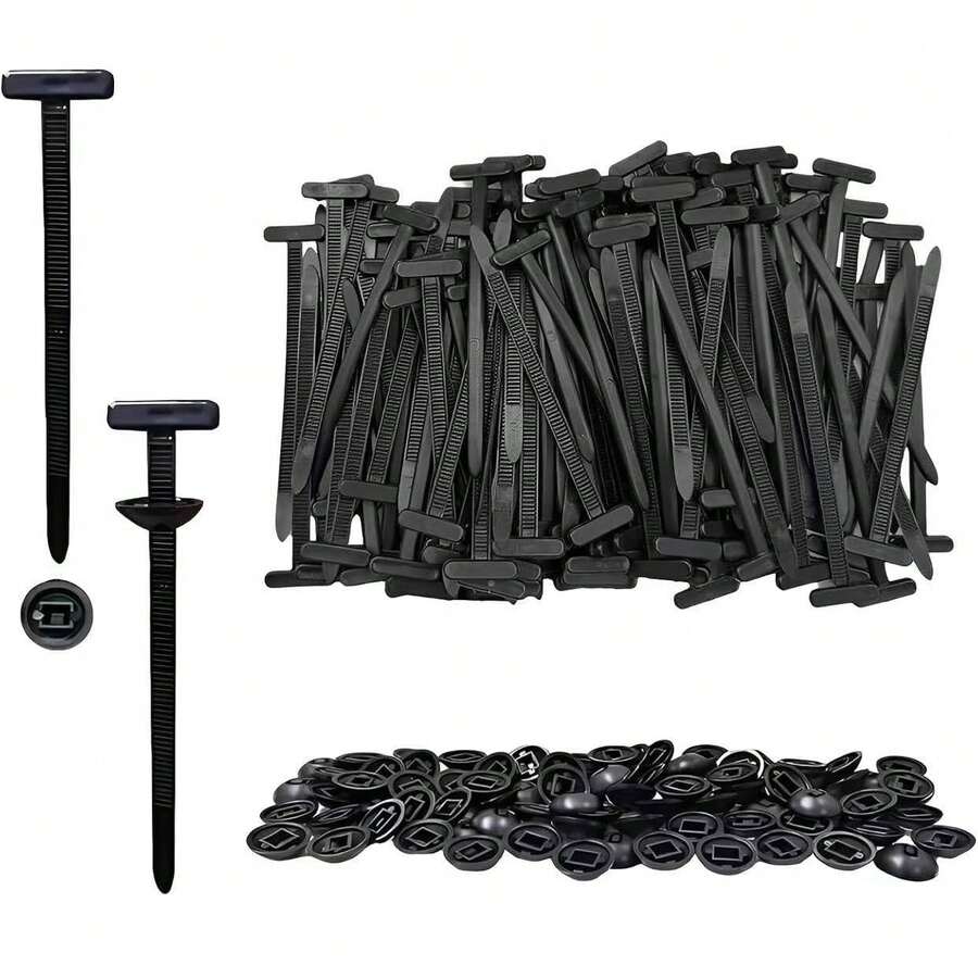 Upgraded Nylon Universal Cable Tie Buckle, Heavy-Duty Self-Locking Rivet Cable Tie, Multi-Purpose For Automotive Repair, Home, Office, Garden, Workshop - A - View 1