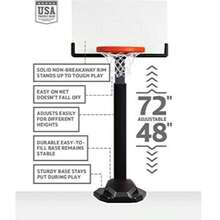 Large Adjustable Post Basketball Set - Black - View 5