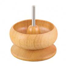 New Beaded Bowl, Bead Spinner, Seed Bead DIY Bracelet & Necklace Beading Tool Set - Wood Color - View 4