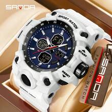 SANDA Men Outdoor Sport Watch, Dual Display Luminous Alarm Multi-Function Big Dial Military Tactical Digital Analog Wristwatch - One Size Fits All - View 21