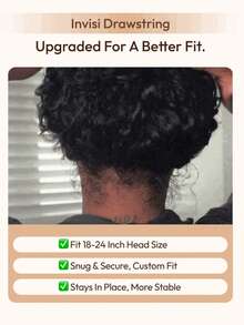 13x4 Lace Front Bye Bye Slip Pre-Processed Wet Curl Wavy Beach Style 2-In-1 Straight To Water Wave 100% Human Hair Frontal Wig, With Invisible Drawstring, Natural Black Hair Quality, Easy To Wear, Fits All Head Sizes, Transparent Lace, Unice Hair - SNatural - View 11