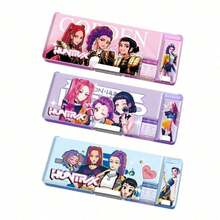 Hasbro K-POPKpopDemonHuntes Double Layer Stationery Box, Highly Attractive Zoe Lumi Multi-Function Large Capacity Pencil Case, Stationery Storage Box, Back To School Supplies - Multicolor - View 5