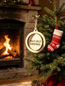 1pc Customized Rotating Tag,Personalized Your Name Christmas Ornament, Custom Christmas Tree Decor, Wood Xmas Decor,Christmas Bauble,Gift Tags,Your Logo,Creative Gift,Perfect For Birthday,Christmas,And Special Occasions ﻿ - Multicolor - View 5