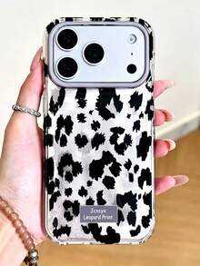 Y2K Luxury Cute Leopard Print Bling Glitter Irregular Ripple IMD Phone Case Compatible With IPhone 18 Pro Max 18 Pro 17 Pro Max 17 Pro 17 16 Pro Max 16 Pro 16 15 Pro Max 15 Pro 14 Pro Max 14 Pro 13 12 Pro Max 11 Autumn Stylish Shiny Shockproof Back Cases Girl Gift - Black and Grey Leopard Print - View 2