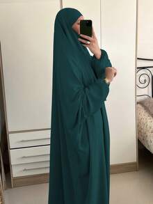 1pc Hijab Khimar Loose Long Robe Design High Privacy Premium Quality Muslim Women Prayer Headscarf Islamic Clothing - Multicolor - View 13