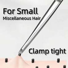 High Quality Stainless Steel Eyebrow Tweezers, Hair Removal Pliers, Ingrown Hair Tweezers, Angled Eyebrow Tweezers, Facial Care Tools - C-Silver - View 1