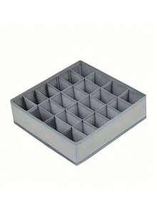 1/2/4pcs 24-Grid Foldable Wardrobe Storage Box, Suitable For Wardrobes And Cabinets, Can Be Used To Store Clothes, Socks, Underwear, Ties, Etc. Grey - Grey - View 6