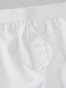 Norcotton Men's 100% Cotton Button Fly Lounge Shorts, 4-Pack, Loose Fit Mid-Waist Plus Size Casual Sleep Shorts - Black and White - View 7