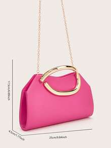Women's Clutch Bag, Premium Handbag, Crossbody Clutch For Party, Wedding, Formal Dress - Hot Pink - View 9