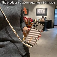 1件粉色條紋圖案大孔皮革紋理防震手機殼，TPU材質，可作為節日禮物，適用於Apple XS/XS Max/XR/11/12/13/14/15/16 Pro/Pro Max/14/15/16 Plus/17，男女通用 - 彩色 - 查看 4