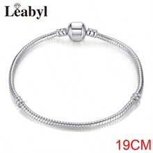 1pc Vintage 925 Sterling Silver Plated Snake Chain Bracelet, Women's Style - Adjustable Barrel Clasp, Compatible With European Beads, Daily Wear Accessory, Versatile Accessory | Smooth Metallic Texture | Polished Finish - Silver - View 7