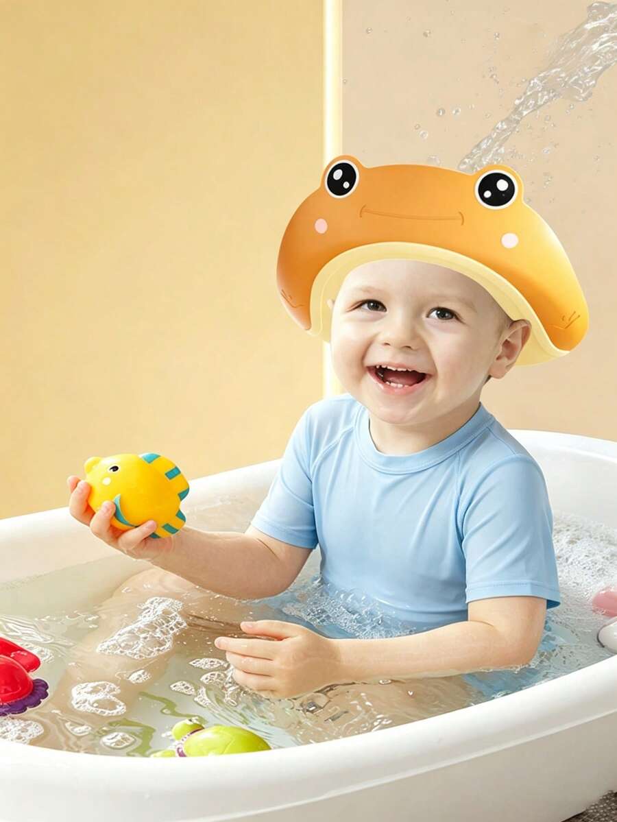 1pc Baby Hair Washing Cap Waterproof Children Shower Cap Infant Ear ...