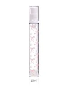 Airless Travel Bottle With Bow & Flower Print,Vacuum Pump Bottle, Portable Clear Spray Bottle,Lotion Bottle,For Perfume Toner Lotion,Travel Essentials - Multicolor - View 14