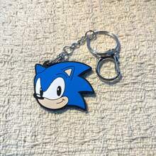 1pc Cute Sonic Cartoon Anime Blue PVC Keychain Bag Pendant Backpack Decoration Charm, Game Fan Children Boys Girls Gift - Multicolor - View 7
