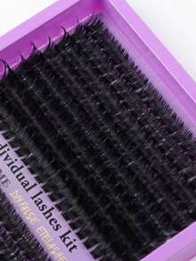 رموش صناعية D-Curl، إضافات الرموش، مجموعة رموش DIY، مجموعة إضافات رموش صناعية سوداء سميكة وطويلة جداً D-60D 80D 100D، مجموعة رموش صناعية سوداء للمكياج اليومي، رموش صناعية مختلطة فردية وعنقودية 9-16 مم للاستخدام المنزلي DIY - D - مشاهدة 9