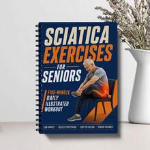 Rencana Latihan untuk Sciatica: Latihan Peregangan Ringan 5 Menit Harian dengan Ilustrasi, Termasuk Tips Mendukung Mobilitas Sendi, Lembar Pelacak Kenyamanan Punggung Bawah, Halaman Latihan Intensitas Rendah, dan Catatan Kemajuan, Dirancang untuk Lansia dan Orang Dewasa yang Kurang Aktif. - A5 - View 1