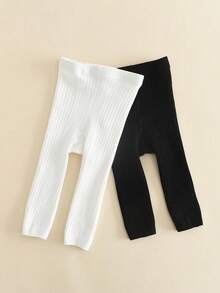 2pcs Solid Color Children's Tights, Soft And Comfortable, Infant & Toddler Pantyhose, Suitable For Daily Wear - Multicolor - View 6