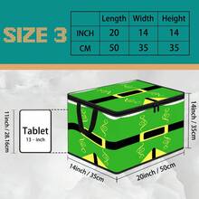 1PC Christmas Storage Box, Santa Claus Belt & Elf Belt Printed Fabric Storage Box With Zipper And Handle, Holiday Decoration Organizer Box, Suitable For Home Wardrobe Bedroom, 2 Pattern Options - Multi-color - View 14