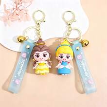 1pc Disney Princess Series Keychain, Snow White 3D Figure Keyring, Cute Phone Bag Charm - Y - View 5