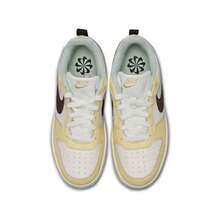 Nike Court Borough Comfortable Versatile GS Campus Style Color-Block Low-Top Sneakers Unisex White/Yellow - White Yellow - View 6
