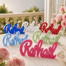 1Pc Custom 3D Printed Name Sign - Personalize With Your Name, Stylish & Unique Design, Perfect For Home Decor, Birthdays, Holidays, Graduations, Housewarming,Christmas, Special Occasions - Multicolor - View 4