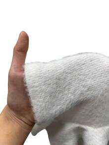 Áo nữ len dệt lông giả cổ V sâu bèo nhún thanh lịch, tay dài loe dáng ôm dáng ngắn, phong cách mới thu đông, mặc hằng ngày đa năng - trắng - Xem 7