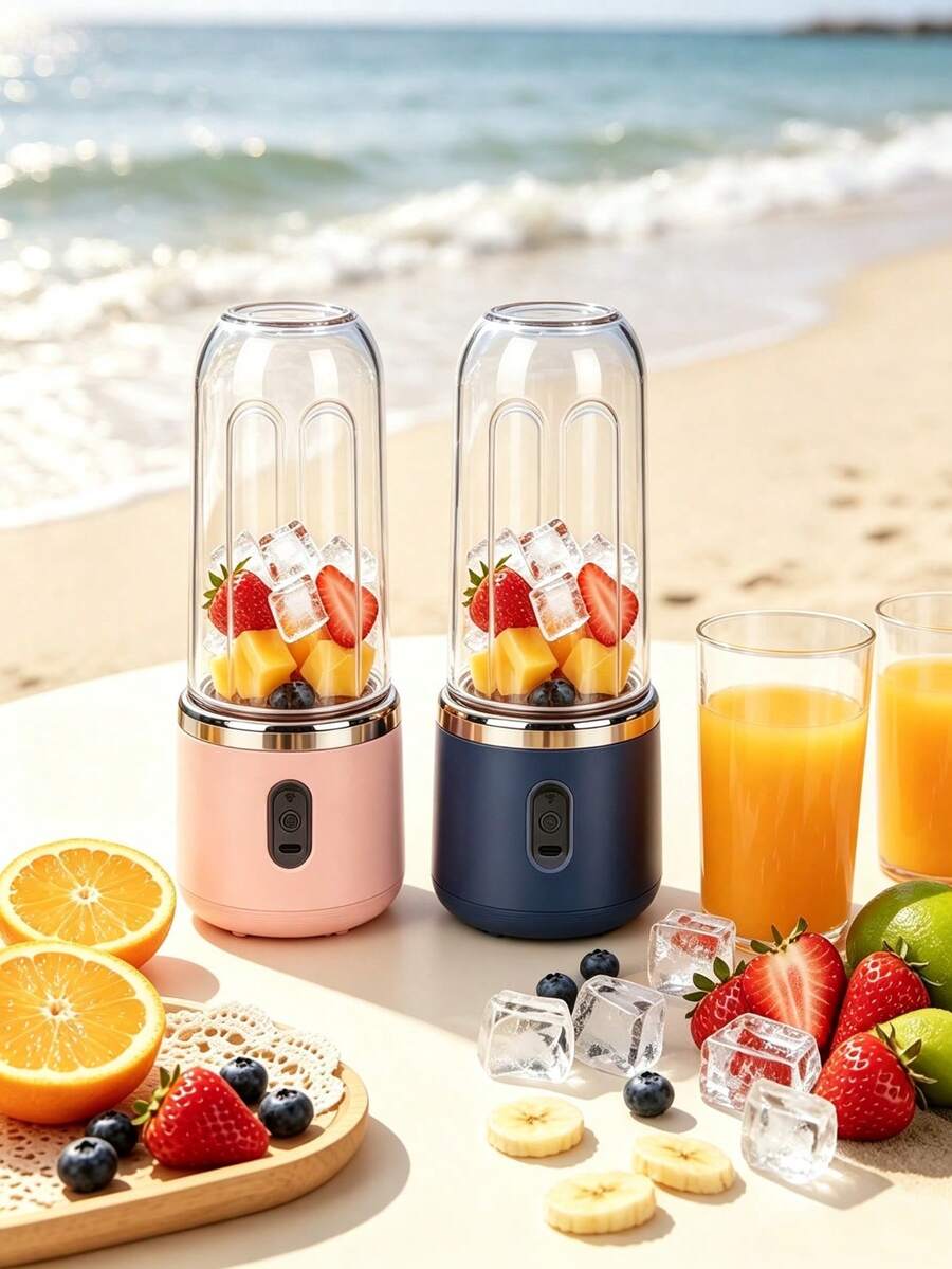 Espremedor de Suco Portátil Sem Fio, Lâminas de Aço Inoxidável, Carregamento USB, 1500mAh, Design de Viagem Conveniente, Suco Fresco a Qualquer Hora e em Qualquer Lugar, Múltiplas Cores Disponíveis – Presente Ideal para o Dia dos Namorados, Ação de Graças, Natal, Dia das Mães