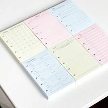 6-Hole Planner Refill Inserts, Undated Multi-Template Loose Leaf Pages, Weekly Monthly Daily To-Do & 7-Day Challenge Schedule Paper For 6 Ring Binder Journal - A - View 4
