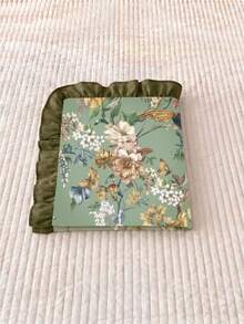 1pc Green Watercolor Leaf And Bird Pattern Long Pillowcase Is Simple In Design And Versatile In Function. It Is Made Of Modern Minimalist Polyester Fabric, Which Is Soft And Comfortable. It Is Suitable For Use In The Master Bedroom, Secondary Bedroom - Multicolor - View 8