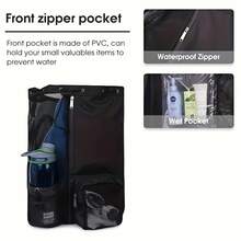 1PC Mesh Drawstring Swim Backpack With Wet Pocket Large Beach Gym Bag With Water Bottle Holder - Mesh Drawstring Swimming Backpack With Wet Bag - View 3