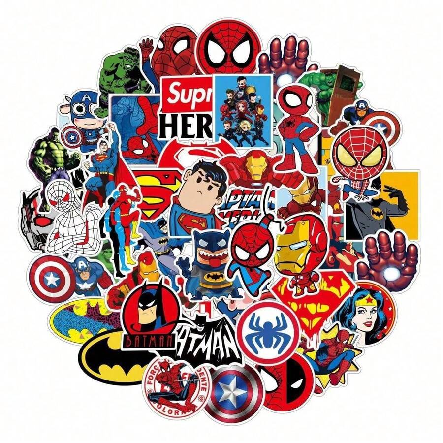 Hasbro 50pcs Marvel Luggage Graffiti Stickers Brand Guitar Fretboard Stickers Car Computer Stickers Decoration - Multicolor - View 1