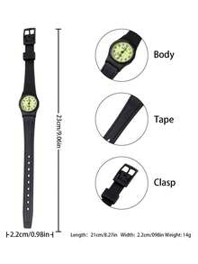 Black Minimalist Ladies Quartz Watch, With Clear And Bright Display, Easy Reading, Lightweight And Comfortable, Suitable For Daily Wear. - Black - View 3