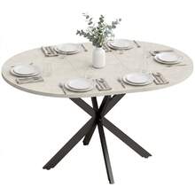 Extendable Dining Table For 4–6 People, Industrial-Style Kitchen Table With Hairpin Legs, Gray - Beige - View 5